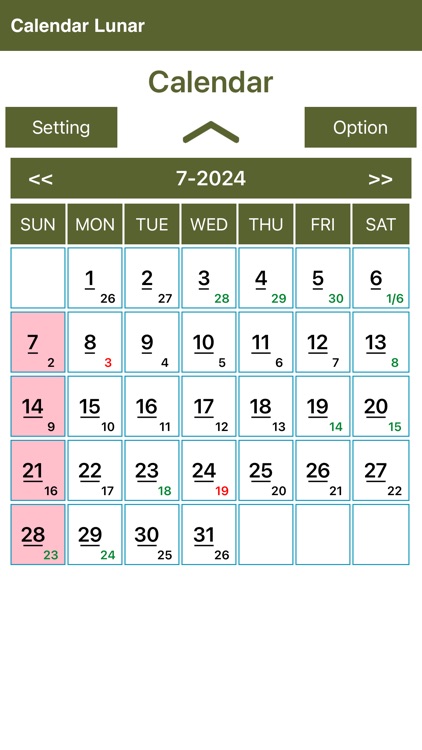 Calendar Lunar