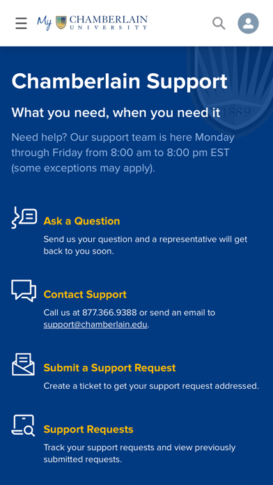 Screenshot #3 pour My Chamberlain: Student Portal