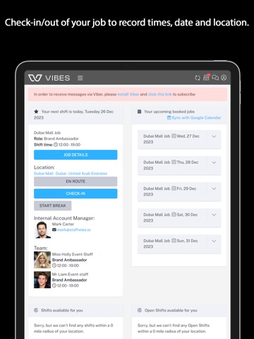Vibes Staffing iPad screenshot 2