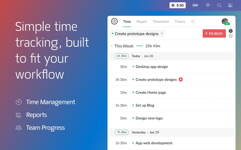 Screenshot #1 pour Everhour Time Tracker