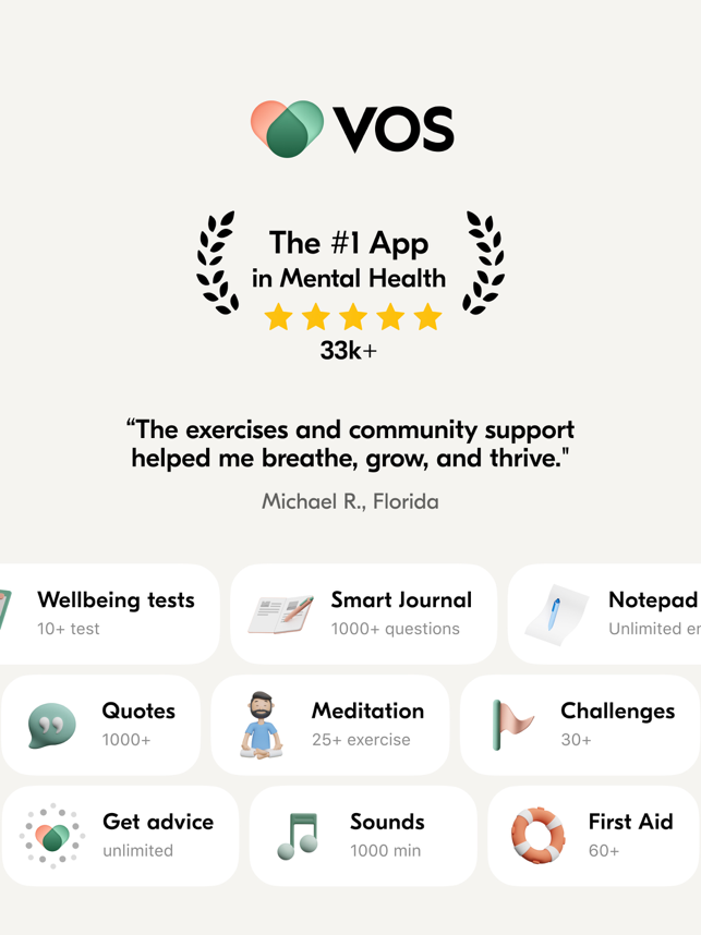 ‎VOS: Mental Health Tracker Screenshot