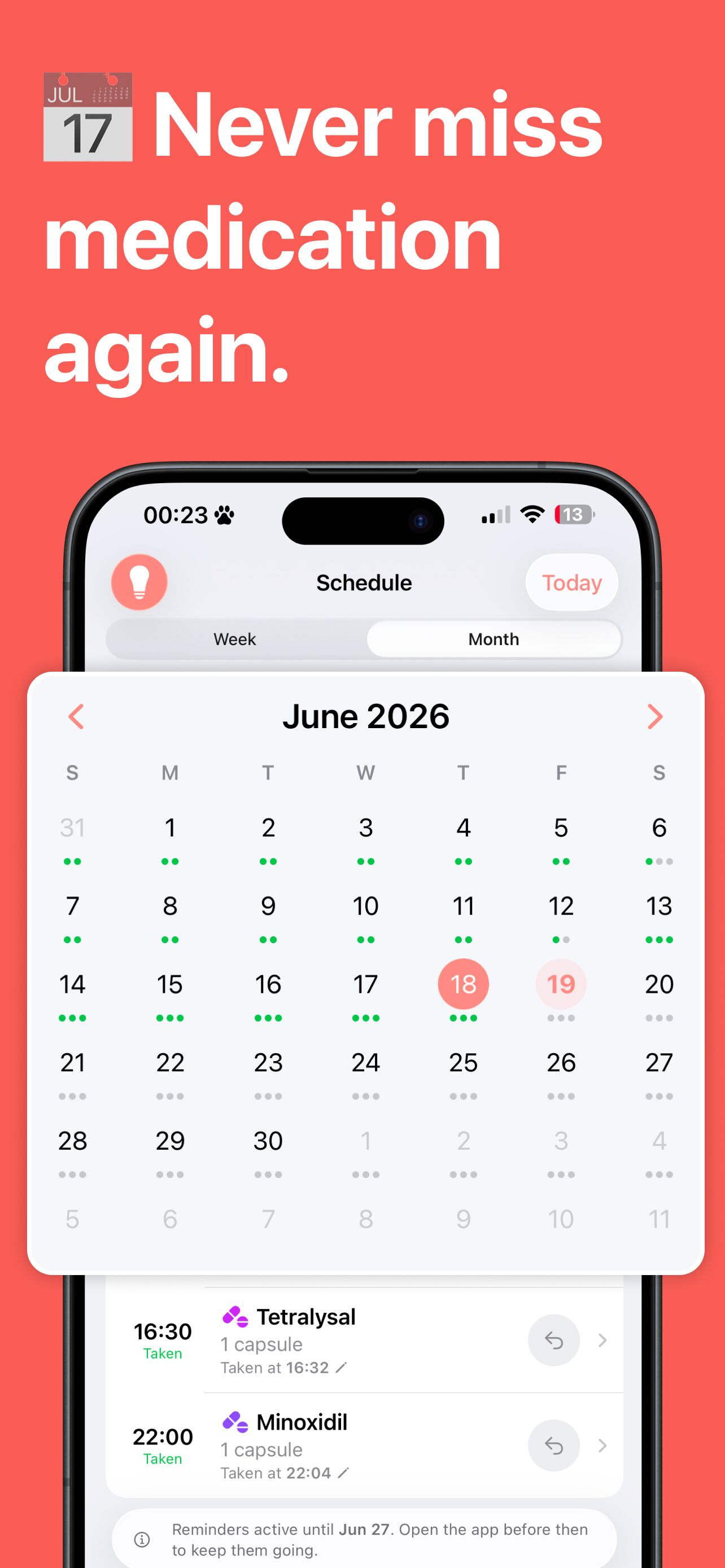 Pill Reminder: Pill Lock screenshot 2
