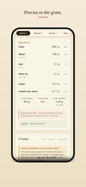 Impasto: Pizza Dough Planner screenshot 2