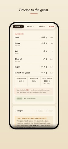 Impasto: Pizza Dough Planner Screenshot 2 of 5