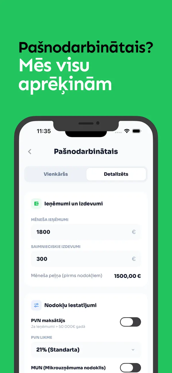 Screenshot #2 pour Tava Alga – Algas Kalkulators