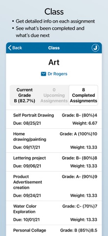 Gradelink Student/Parent App Screenshot 4 of 10