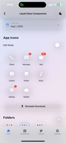 Flutter Liquid Glass Kit screenshot