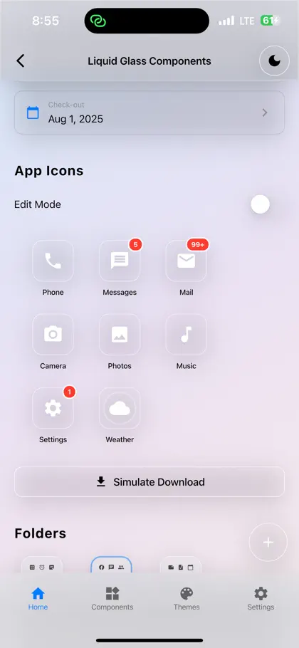 Screenshot 5 von 6 zu Flutter Liquid Glass Kit