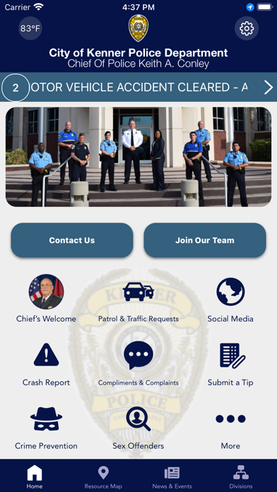 Kenner Police Department LA Screenshot