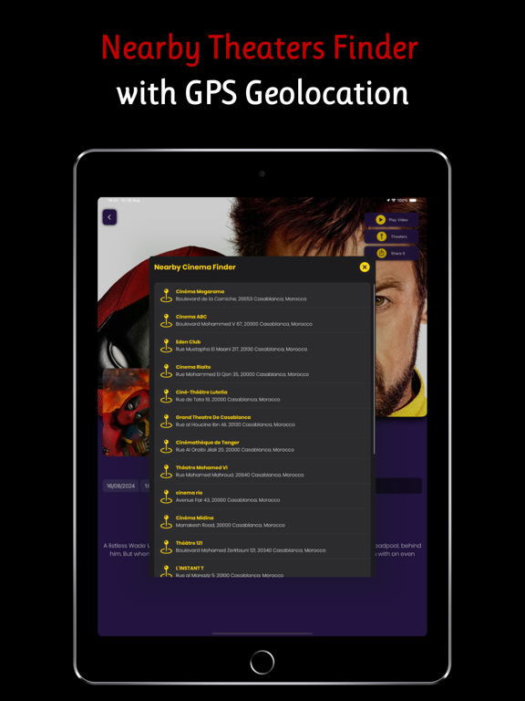 Cinegate - Movies Voice Finder iPad screenshot 5 - Entertainment app