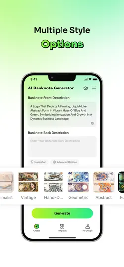 Capture d'écran de Artix - AI Banknote Generator sur iPhone 3