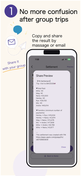 FIN - Split Expenses Screenshot 1 of 7