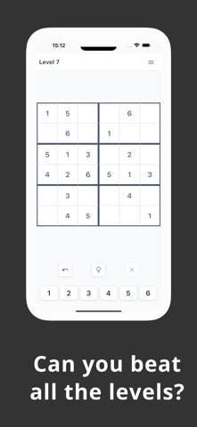 Mini Sudoku 6x6 iPhone screenshot