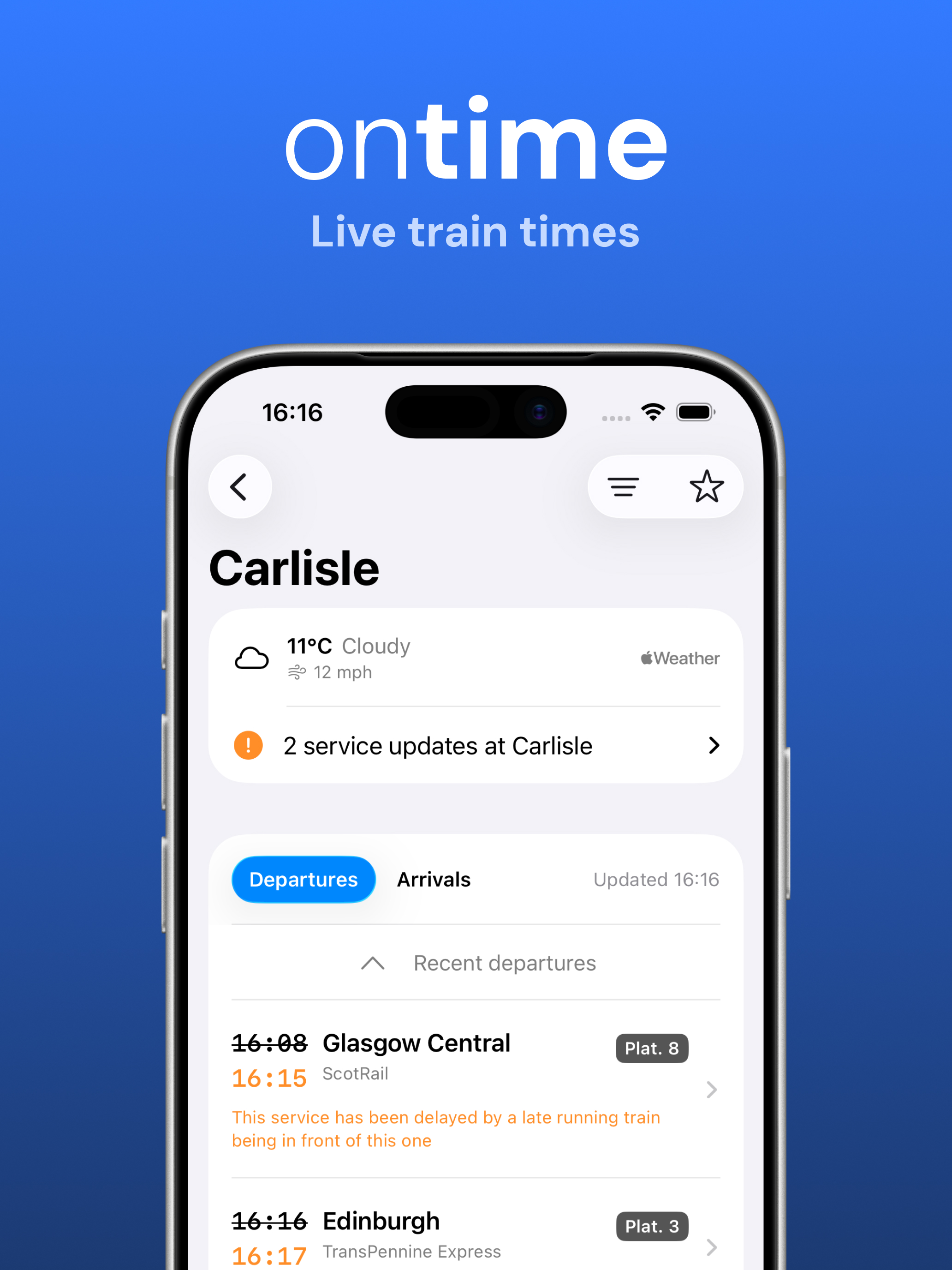 Ontime | Live train times screenshot 5