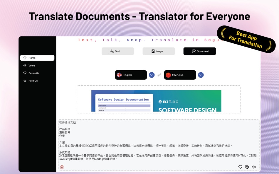 #4. Translate It - AI Translator (macOS) 게시자: Darain Fatima