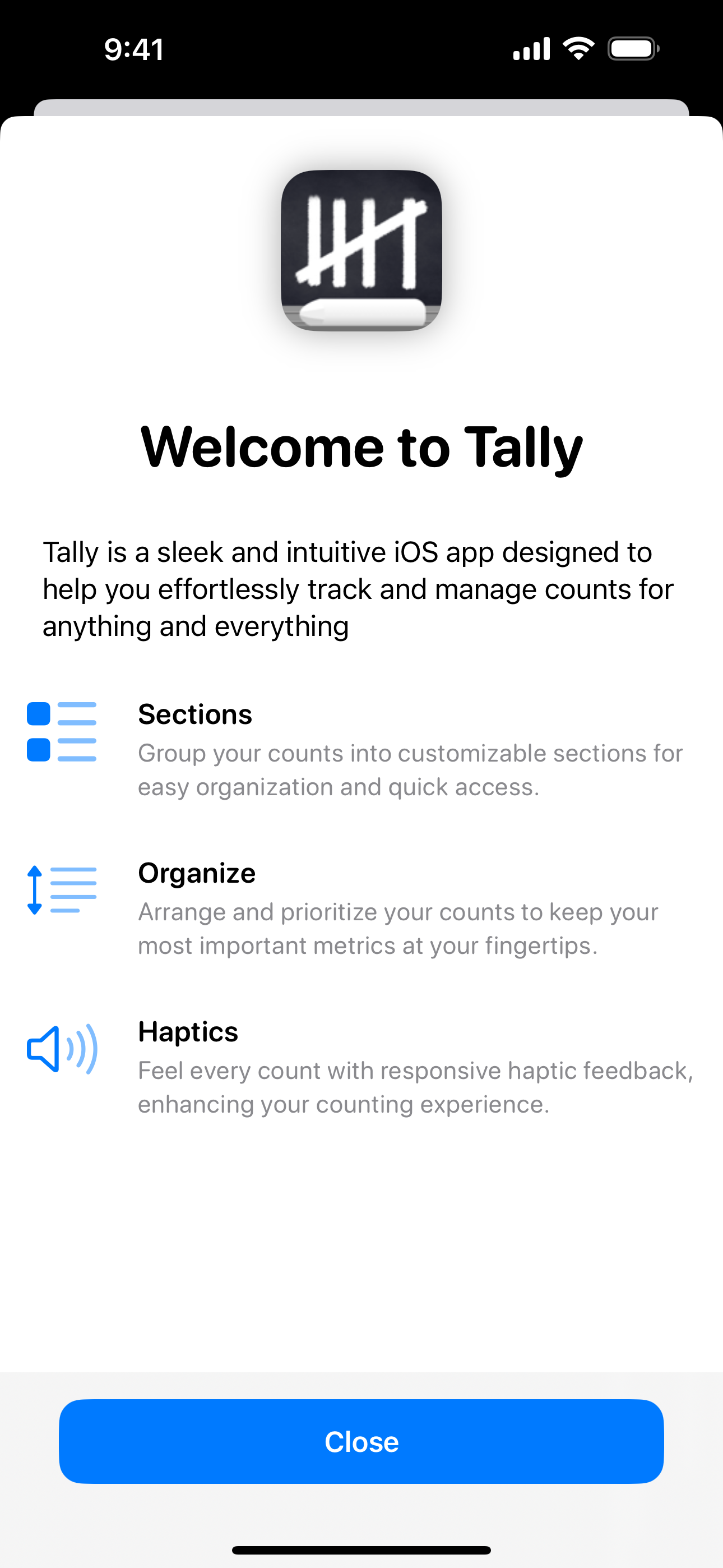 Tally Counter List