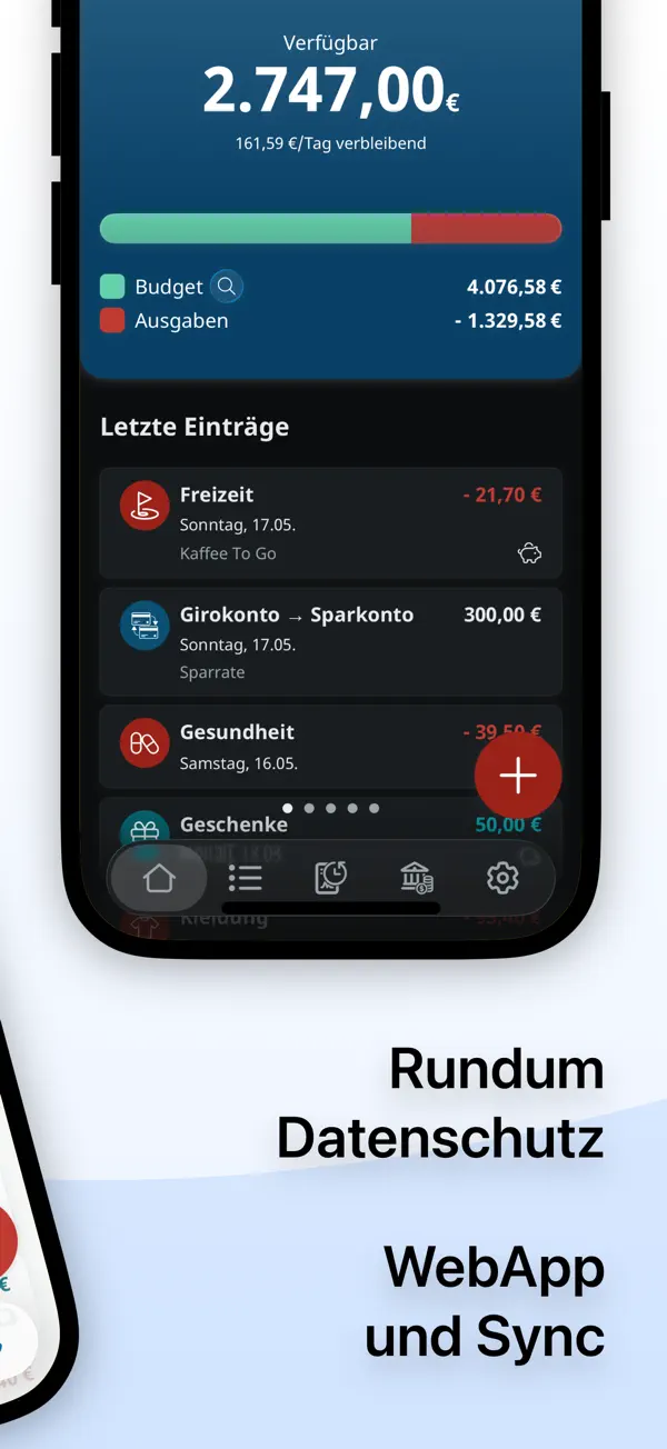 Haushaltsbuch MoneyControl Screenshot 2
