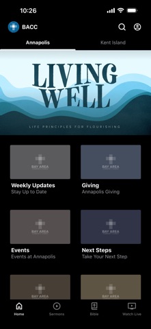 Bay Area Community Church app screenshot