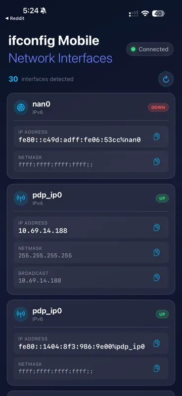 ifconfig Mobile: Network Info screenshot 4 of 5