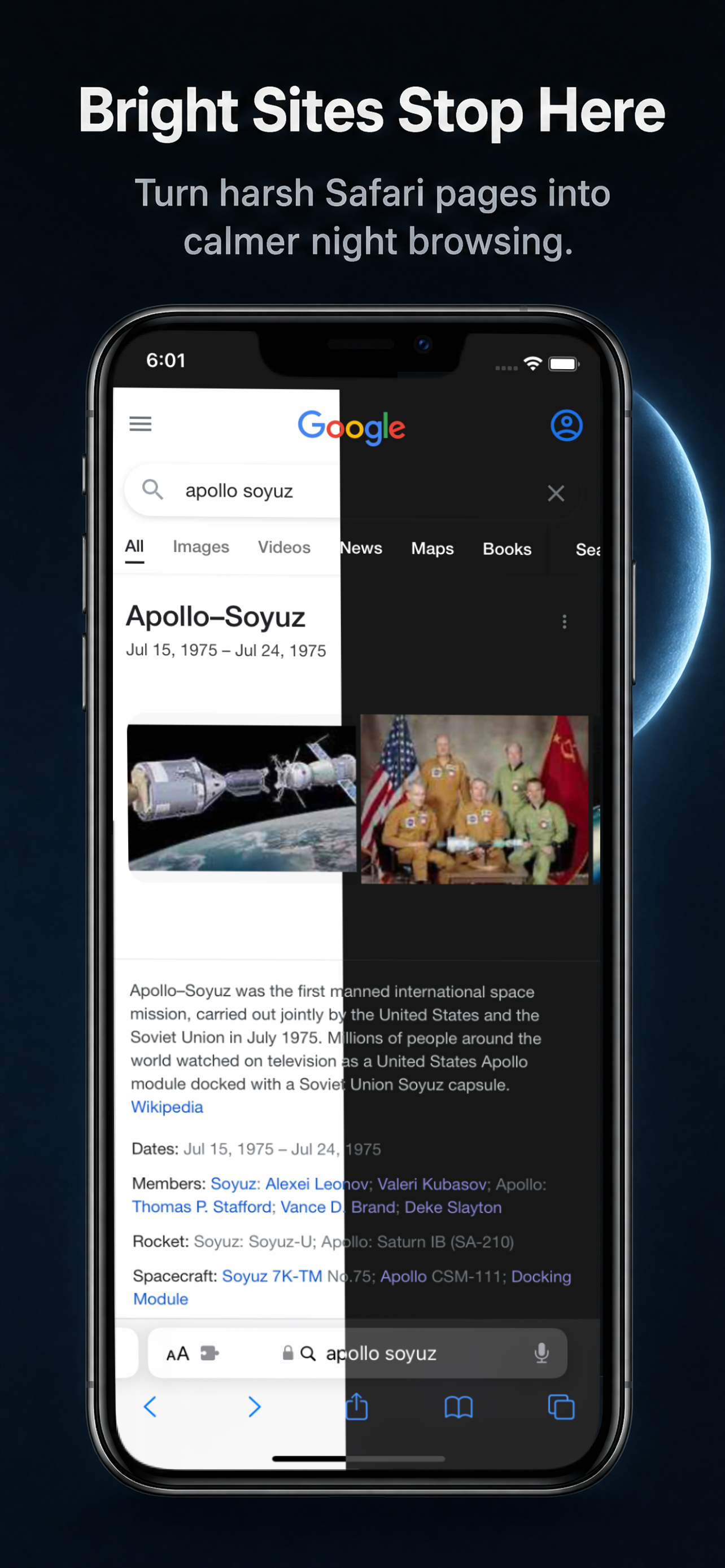 Nitefall: Browser dark mode