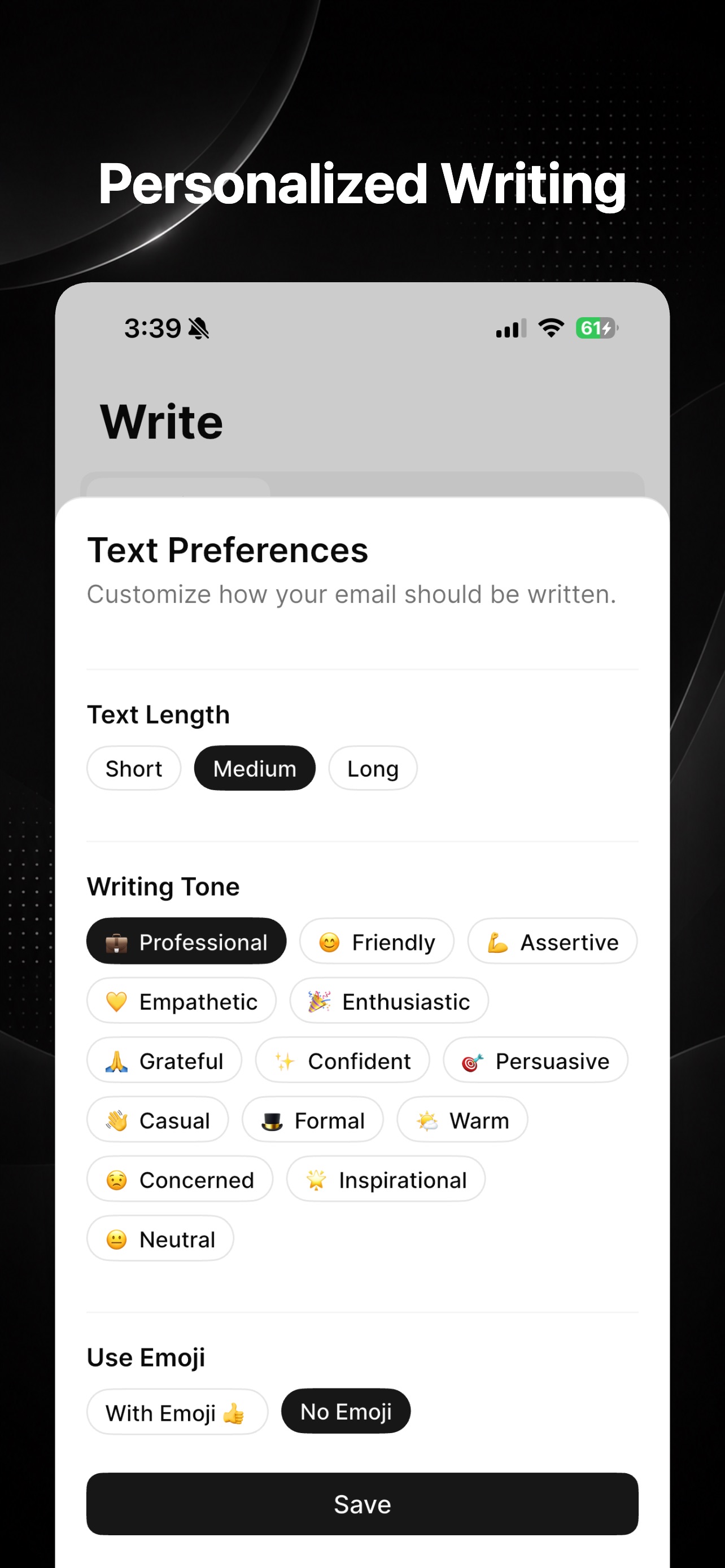 Screenshot 2 of AI Email Writer: Helper