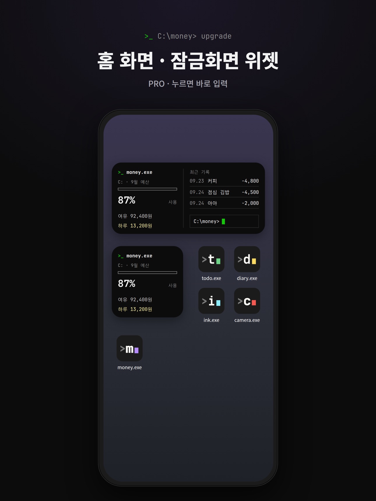 Screenshot 7 of money.exe - 터미널 가계부