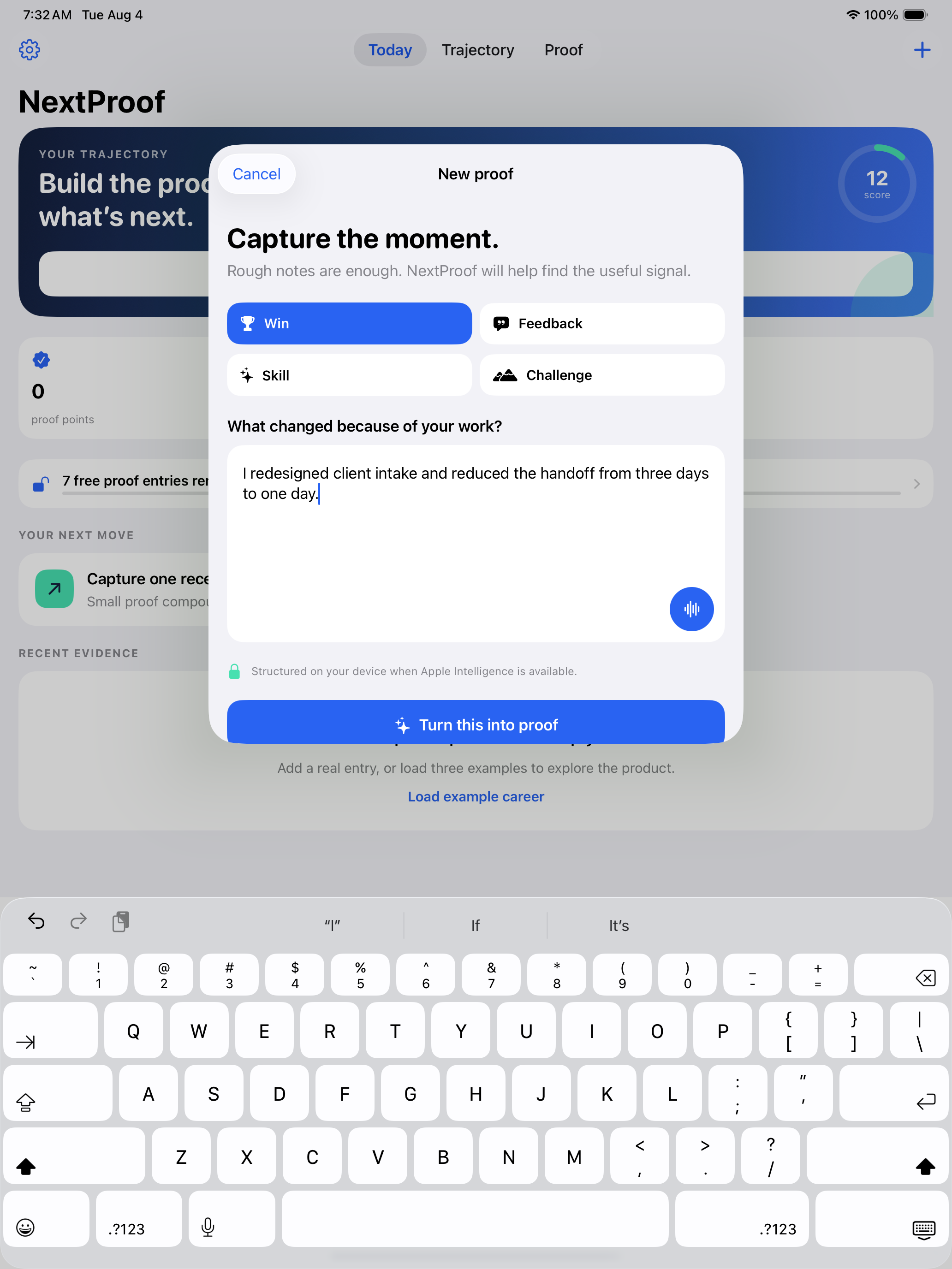 NextProof: Career Evidence screenshot 9