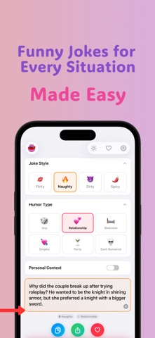 Joking X: AI Adult Jokes iPhone screenshot