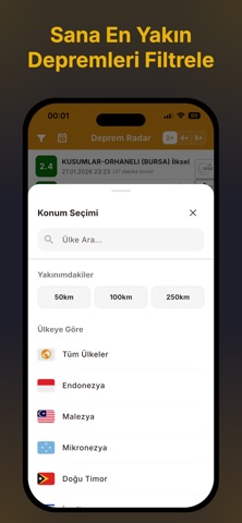 Deprem Radar - Anlık Bildirim screenshot