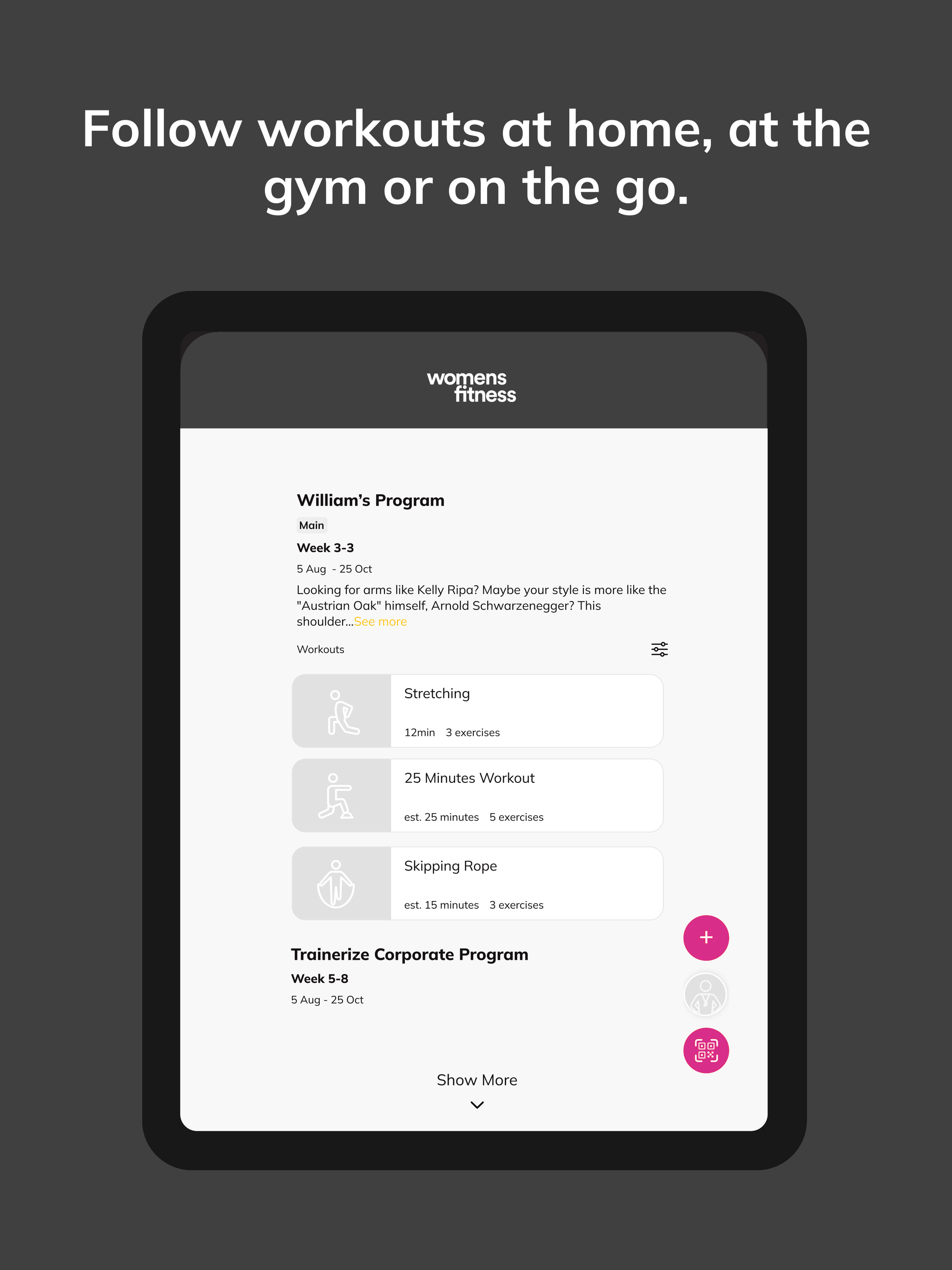 Womens Fitness Training App