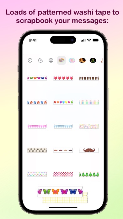 Screenshot #3 pour Washi stickers for iMessage