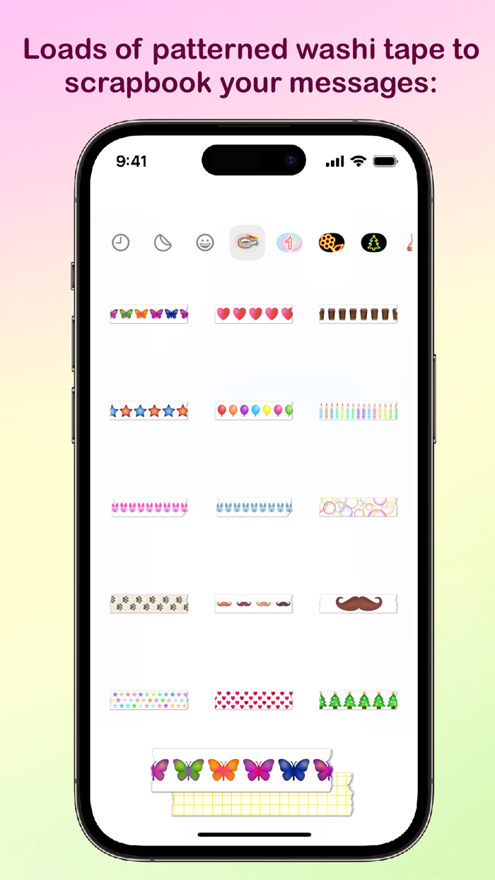 Washi stickers for iMessage