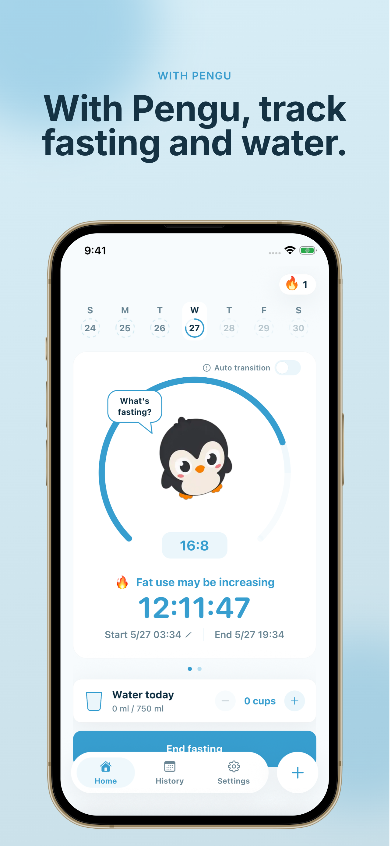 Pengu: Fasting & Meal Tracker