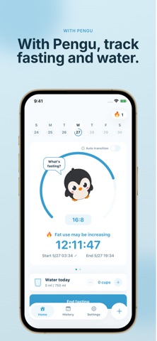 Pengu: Fasting & Meal Tracker Screenshot 1 of 5