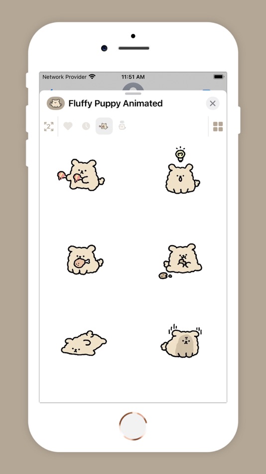 #1. Fluffy Puppy Animated (iOS) 来自: Pratik Dhebariya