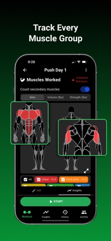 Grin&Gain: Gym Workout Tracker screenshot
