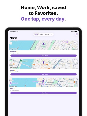Don't Miss the Stop: GPS Alarm iPad screenshot