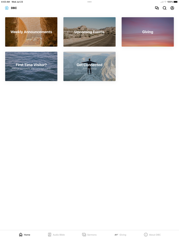 Dale Bible Church iPad screenshot