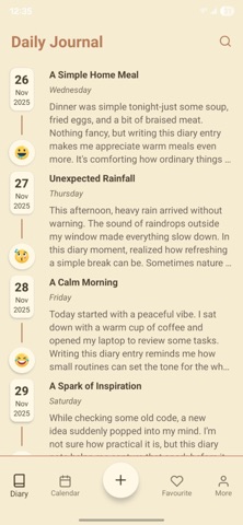Daily Journal: Simple Diary screenshot