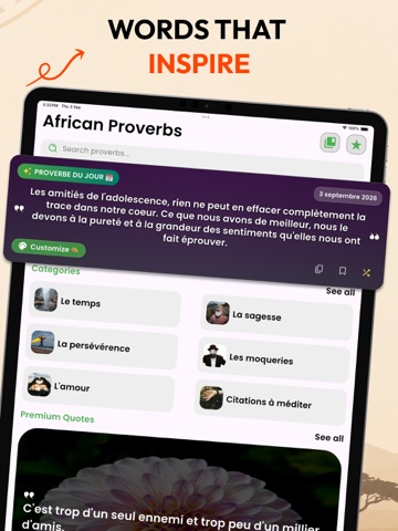 African Proverbs and Quotes iPad screenshot