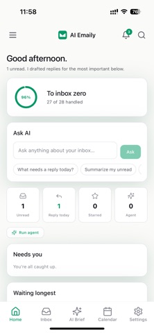 AI Emaily - Unified AI Inbox iPhone screenshot