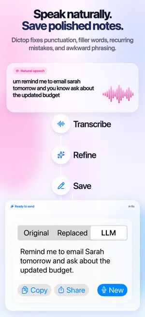 dictop: AI Voice Dictation screenshot 1