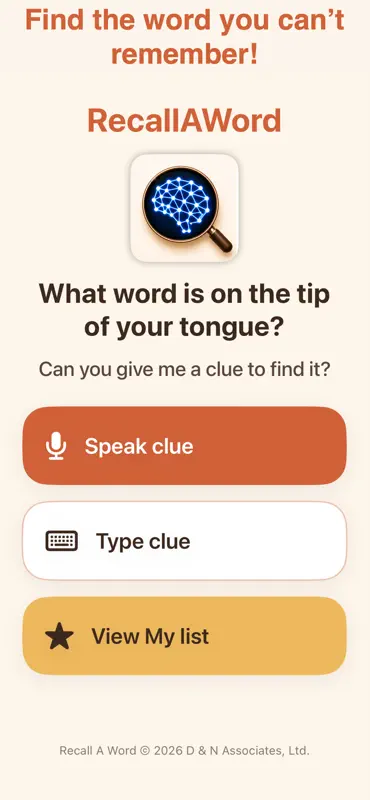 RecallAWord: Recall Anything screenshot 1 of 6