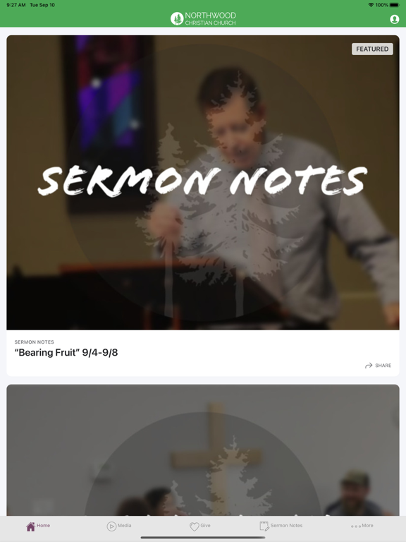 Northwood Christian iPad screenshot 1 - Lifestyle app