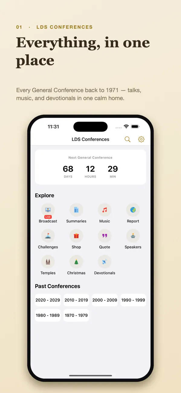 Screenshot #1 pour LDS Conferences
