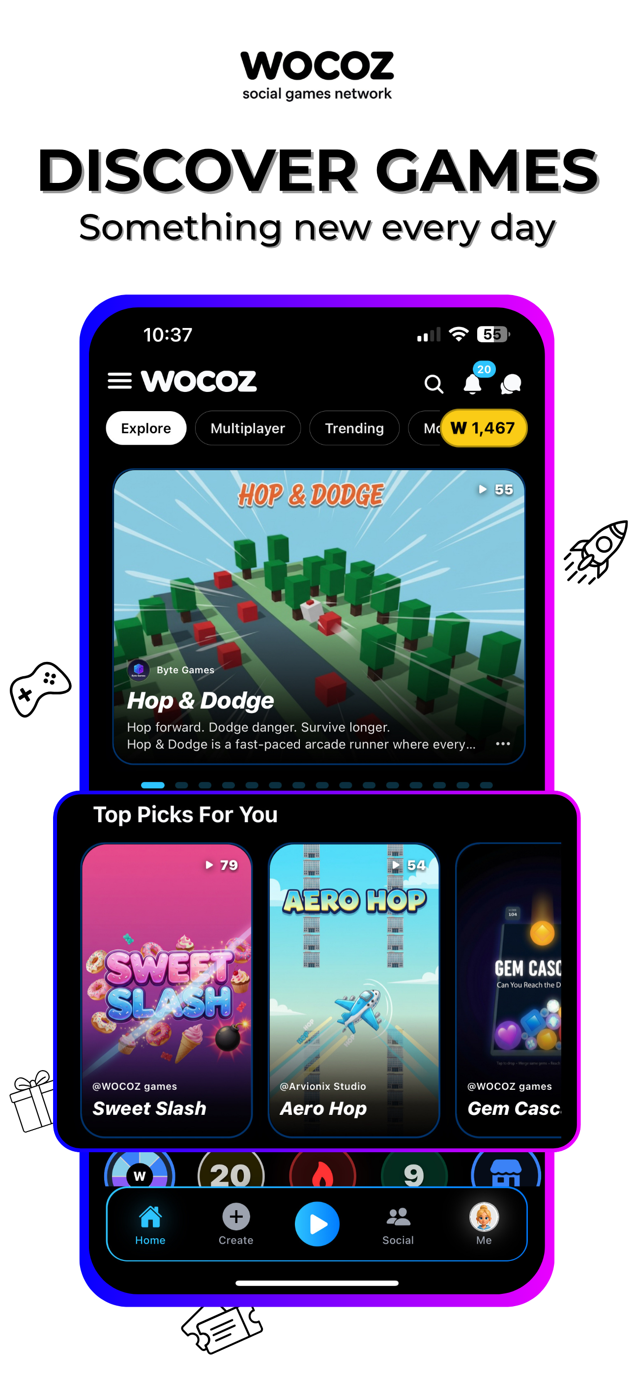 WOCOZ: Social Games Network screenshot 4
