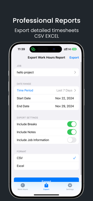 Hours Tracker: Time Clockify Screenshot 4 of 5