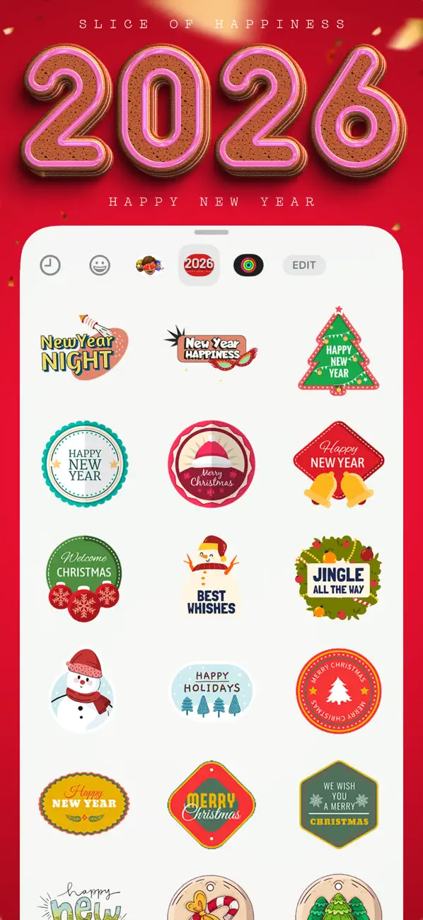 Screenshot #2 pour Animated Xmas New Year Sticker