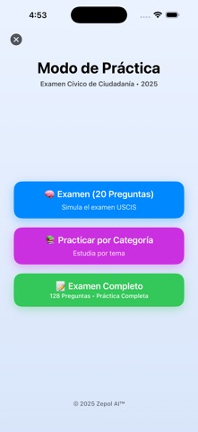 Ciudadanía USA — Examen Cívico screenshot