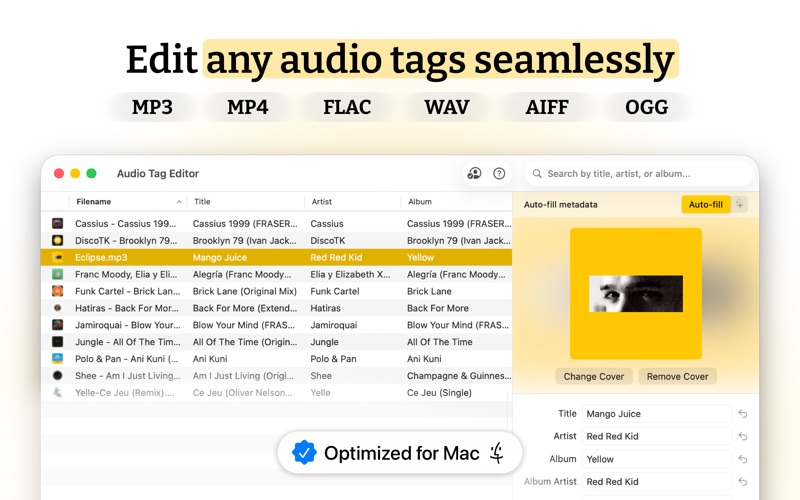 Audio Tag Editor - ID3 & More app screenshot